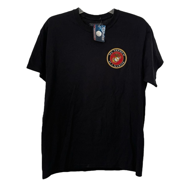 US Marine Corps Embroidered USMC Licensed “My Nephew Is A Marine” T-Shirt NWT - Picture 3 of 5